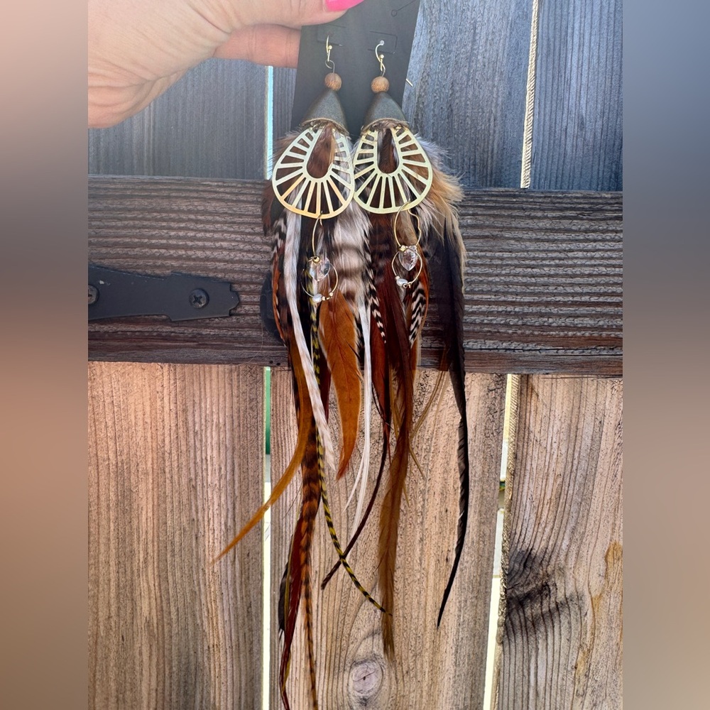 CUSTOM FEATHER EARRINGS - Picture 1 of 16